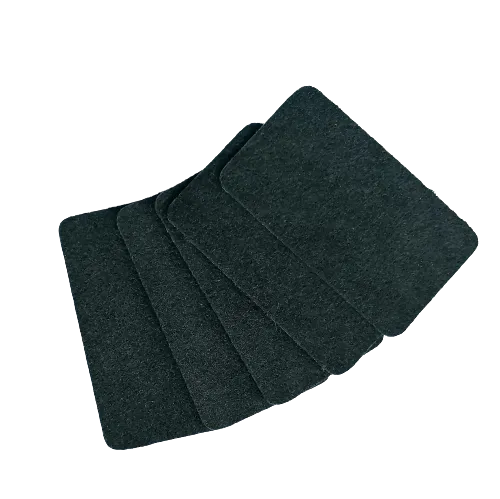 Imitatielederen eindstuk voor tassenband - antraciet- 25 mm x 45 mm - 5 stuks